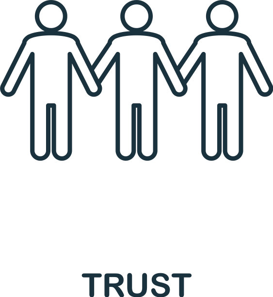 信赖图标细线设计标志来自商业图片下载