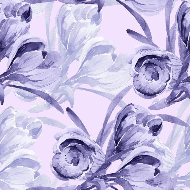 番红花花束模式图片下载