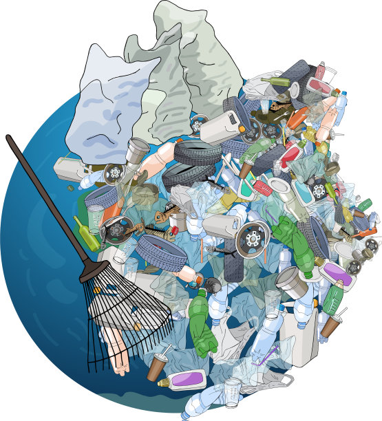 污染垃圾的塑料袋上图片下载