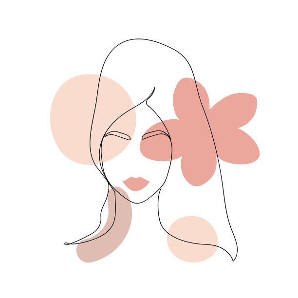 抽象的形象一个女人拿着毛巾图片下载