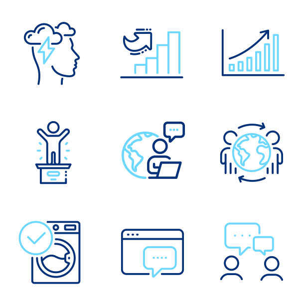 技术图标集包括图标作为seo消息图片下载