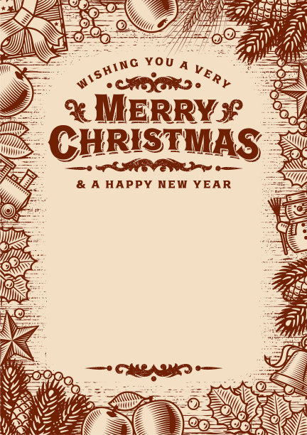 圣诞贺卡与副本空间图片下载