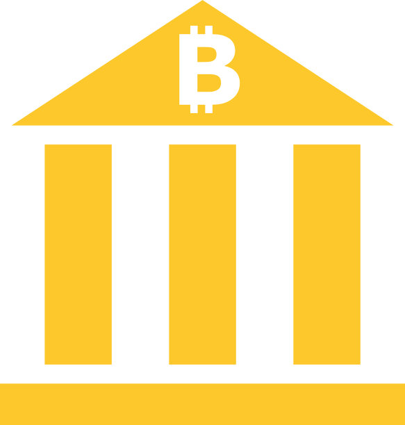 比特币银行平面图标图片下载