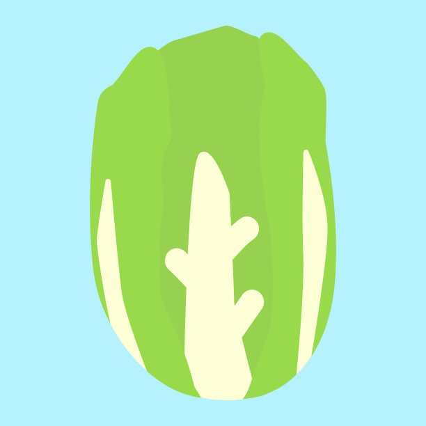 简单白菜剪贴画，平面设计图片下载