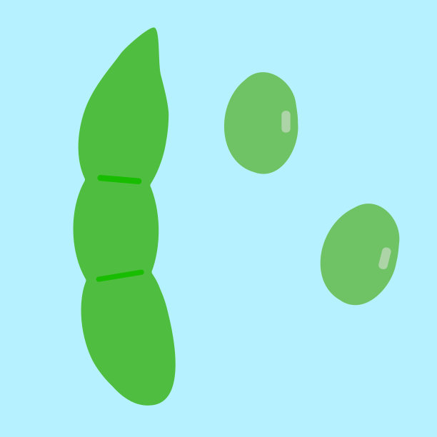 简单的毛豆插图，平面设计图片下载