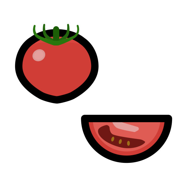 简单的番茄插图图片下载
