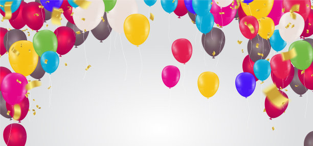 豪华彩色光泽氦气球背景图片下载