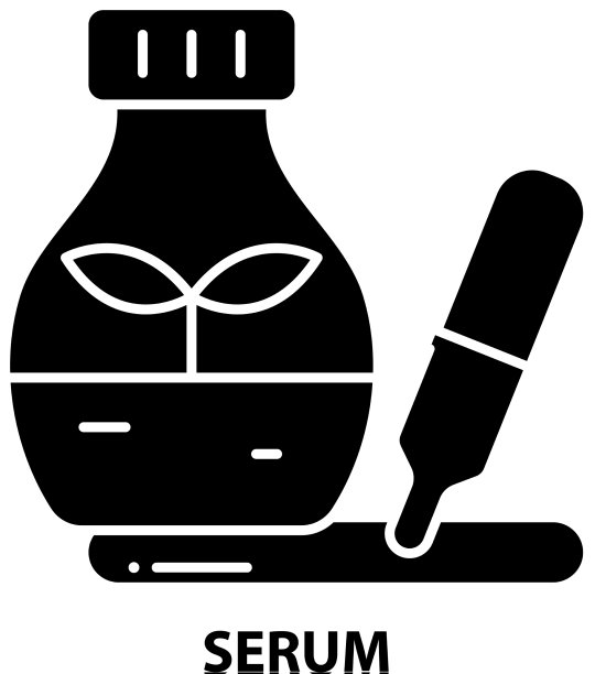 可编辑的血清图标黑色标志图片下载