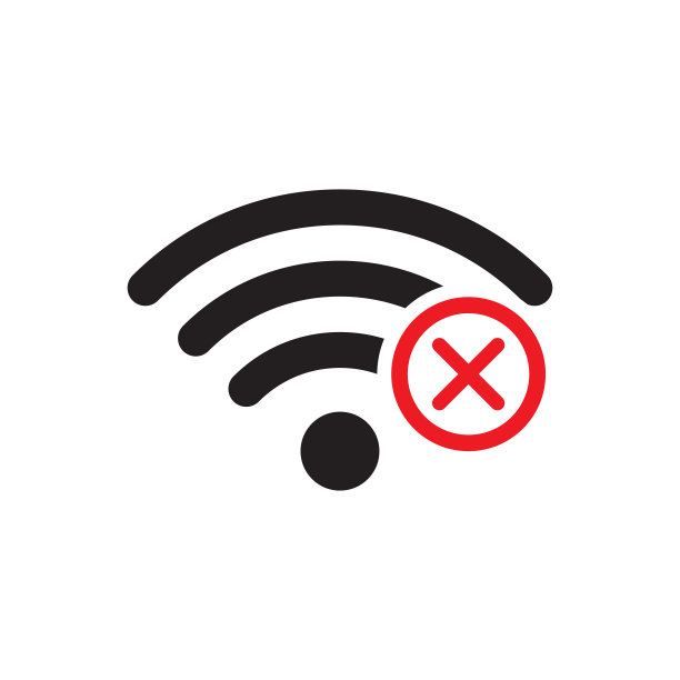 无连接图标矢量素材：无网络标志、无WiFi标志，用于平面设计、Logo、网站、社交媒体、App、UI插画图片下载