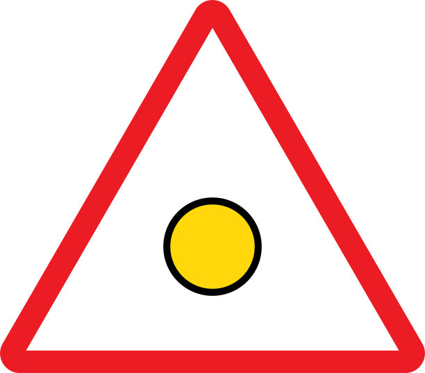 紧急闪灯标志。图片下载