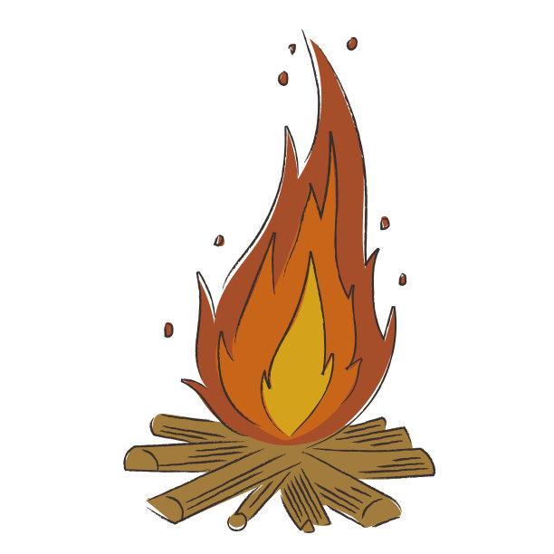 户外露营项目火插图图片下载