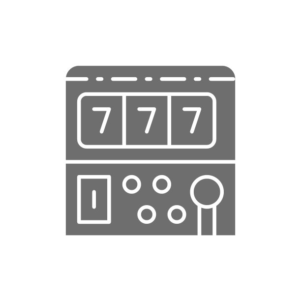 老虎机游戏灰色图标。在白色背景上隔离图片下载