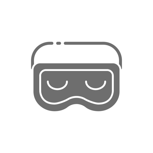 睡眠面具灰色图标。在白色背景上隔离图片下载
