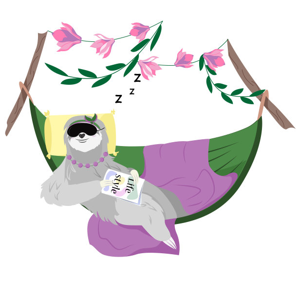 可爱的手绘树懒，有趣的矢量插图。生活方式。非常适合在纺织品、t恤、卡片、贴纸上印刷图片下载