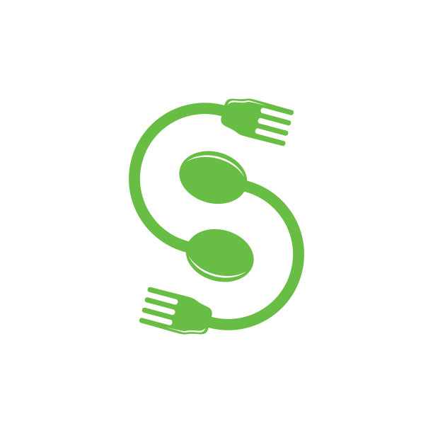 字母勺叉设计标志图片下载