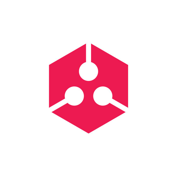 六边形点状抽象Logo图片下载