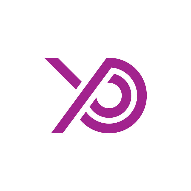 抽象字母YC简约几何标志图片下载