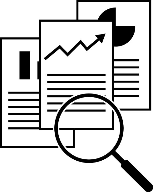 白色背景上的文件检查图标图片下载