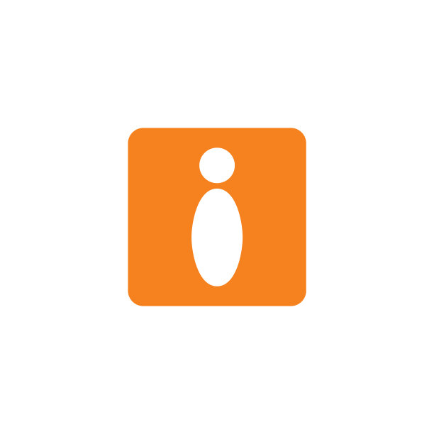 字母I简单负空间标志图片下载