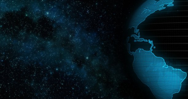 数字地球旋转，概念3d动画社会未来技术抽象商业科学全球网络，广播背景。剪辑包含空间，行星，星系，恒星，宇宙，地球图片下载