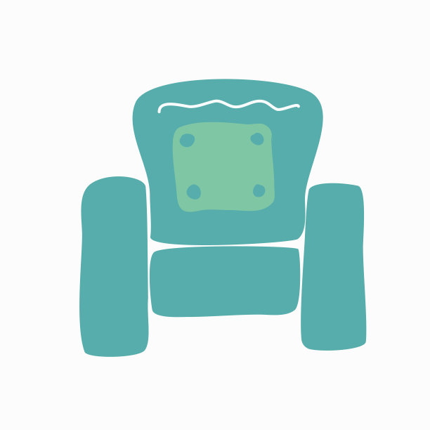 柔软的绿色扶手椅，白色背景图片下载