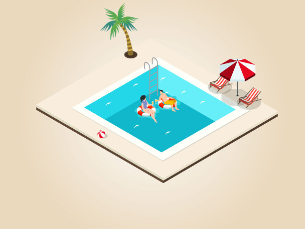 夫妻享受假期等距图片下载