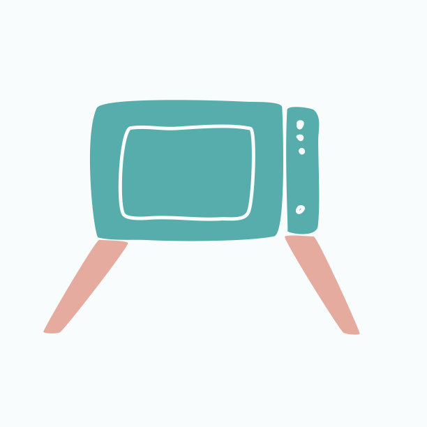 白色背景上的腿部复古电视图片下载