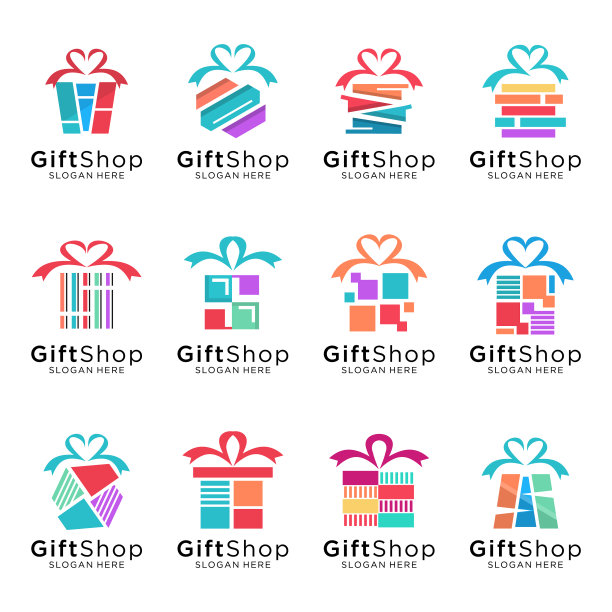 集礼品店标志设计理念图片下载