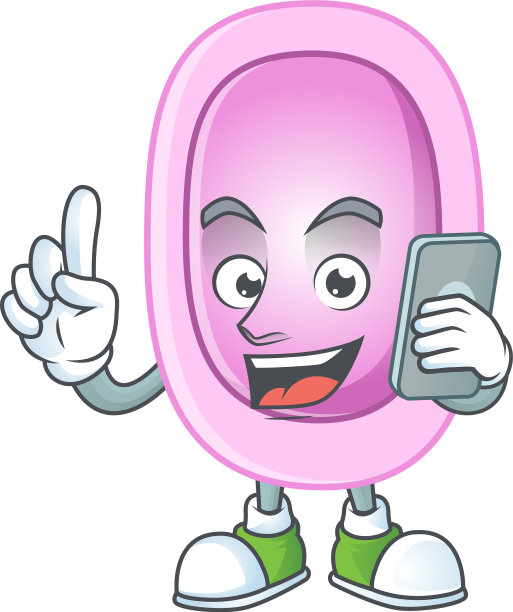 卡通百日咳与朋友通电话图片下载