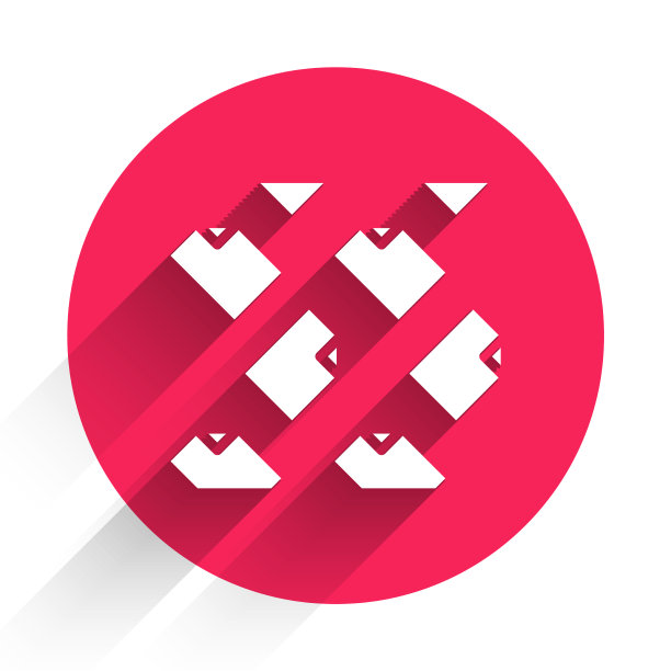 白色数据流图标与长阴影隔离图片下载