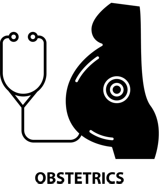 产科图标黑色标志与编辑图片下载