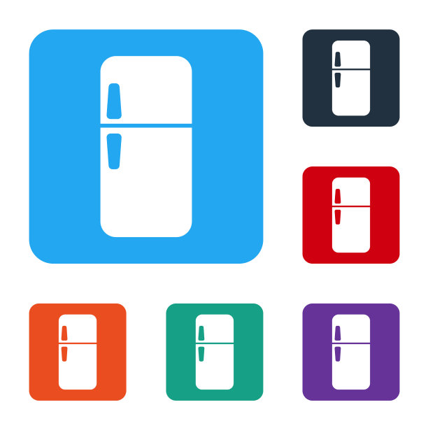 白色冰箱图标孤立在白色上图片下载