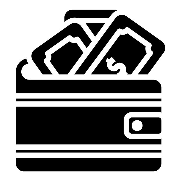 钱包图标在坚实的风格为任何项目图片下载