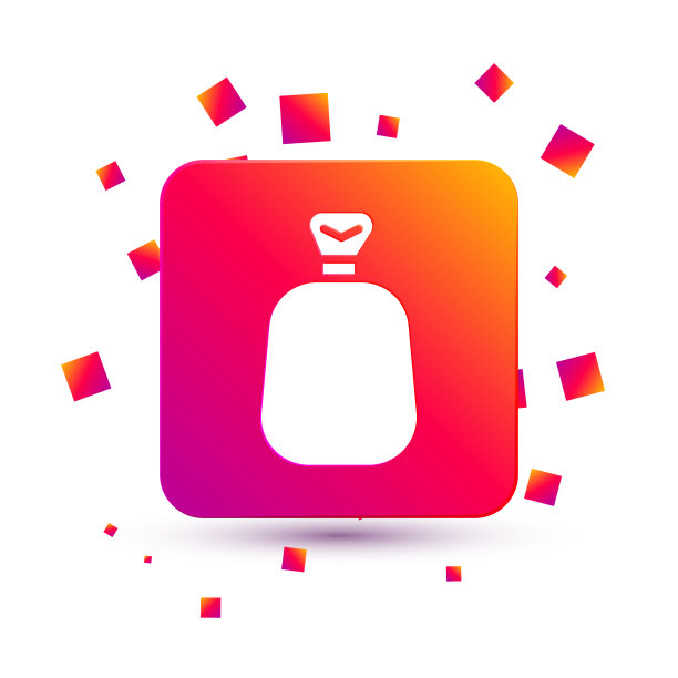 白色完整袋图标孤立在白色背景图片下载