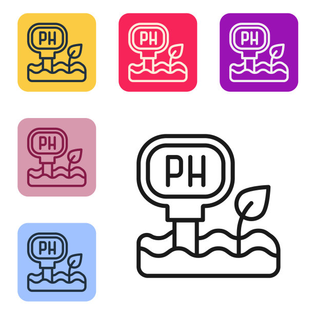 黑线土ph测试图标分离于白色图片下载