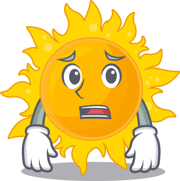 卡通设计风格夏日阳光展露图片下载