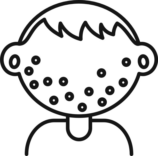 水痘男孩图标轮廓风格图片下载