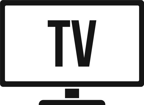 客房服务电视图标简单风格图片下载