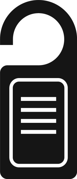 客房服务门衣架图标简单的风格图片下载