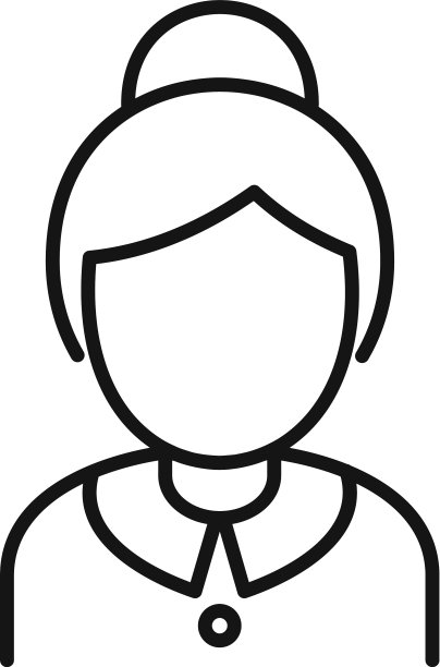 客房服务女人图标轮廓风格图片下载