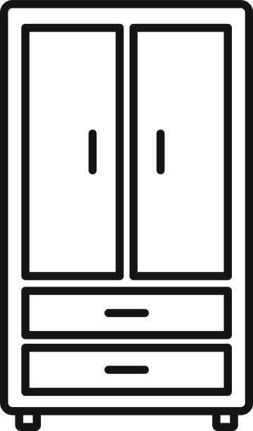 客房服务衣柜图标轮廓风格图片下载