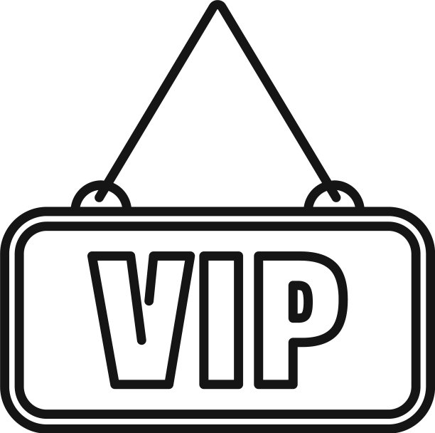 客房服务VIP图标轮廓风格图片下载