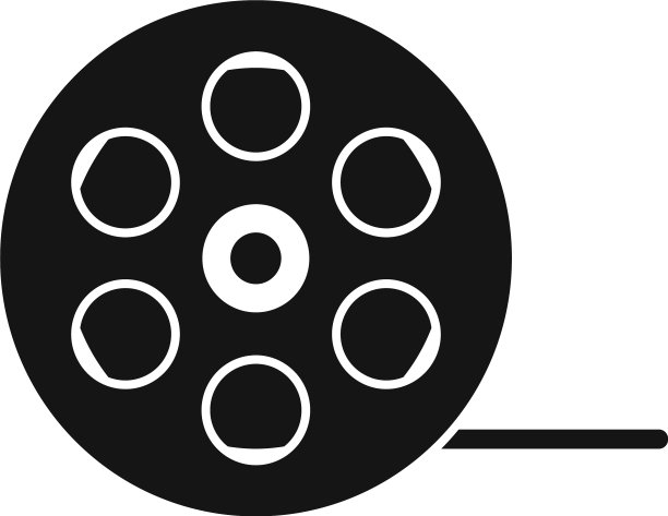 胶片卷轴图标风格简单图片下载