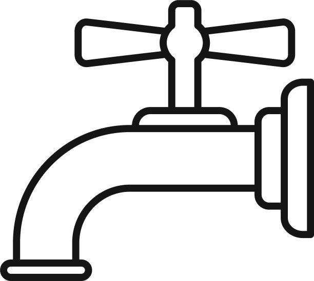 水龙头轮廓风格图标图片下载