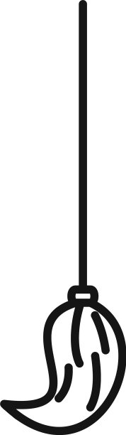 清洁扫帚图标轮廓风格图片下载