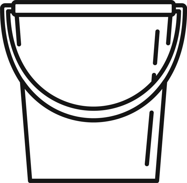 清洗塑料桶图标轮廓样式图片下载