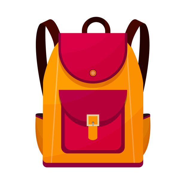 彩色学校背包教育书包书包图片下载