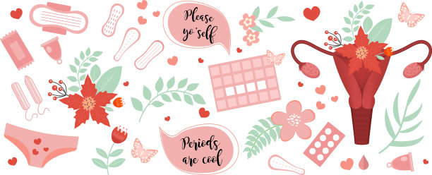 女性月经期集的图片下载
