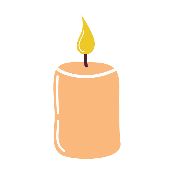 燃烧着的蜡烛孤立在白色的背景上图片下载