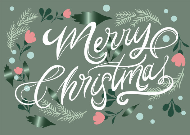 圣诞主题作文树叶花图片下载